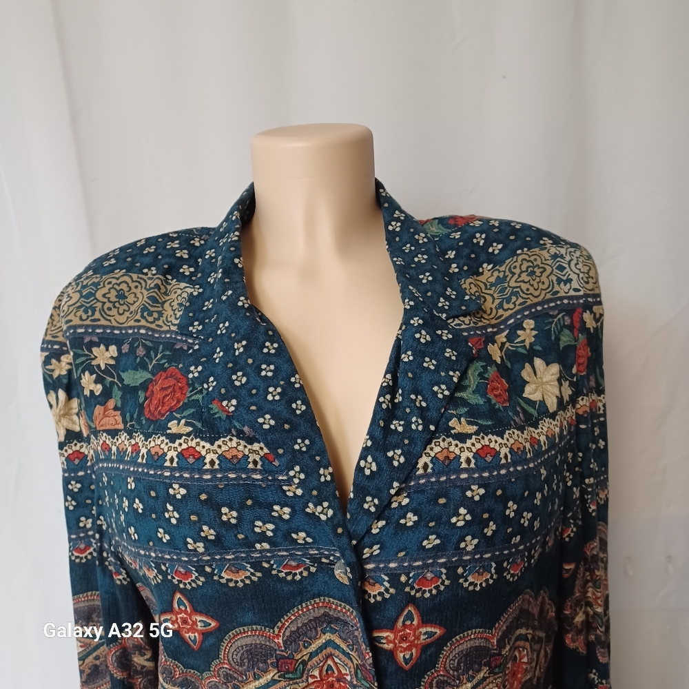 Norton McNaughton Vintage Blue and Brown Long Sleeve Button Down Shirt Size 10P - Picture 8 of 15